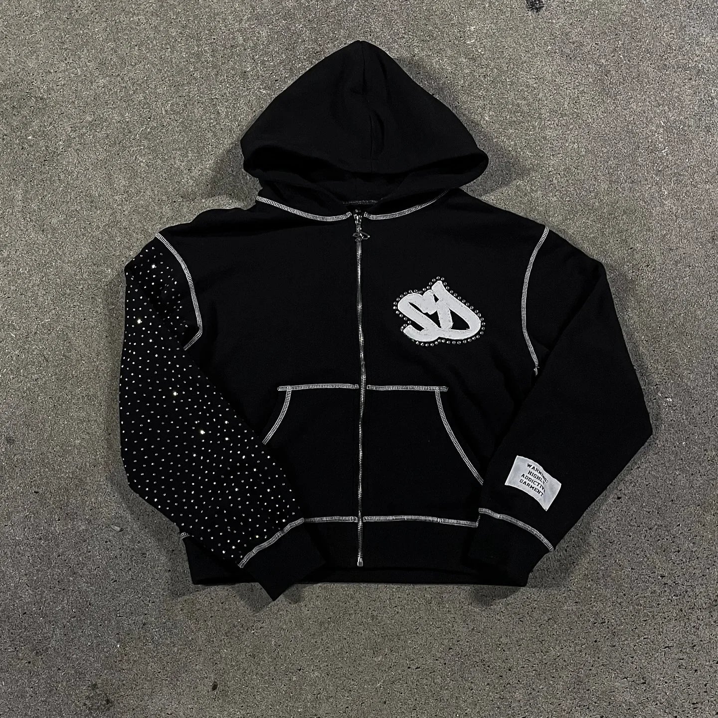 Sweat à capuche surdimensionné avec fermeture éclair pour homme